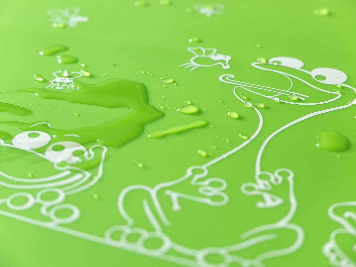 Silikon-Platzdeckchen für Kinder (Schule, Essen, Basteln) - Frosch grün Silikon-Tischset