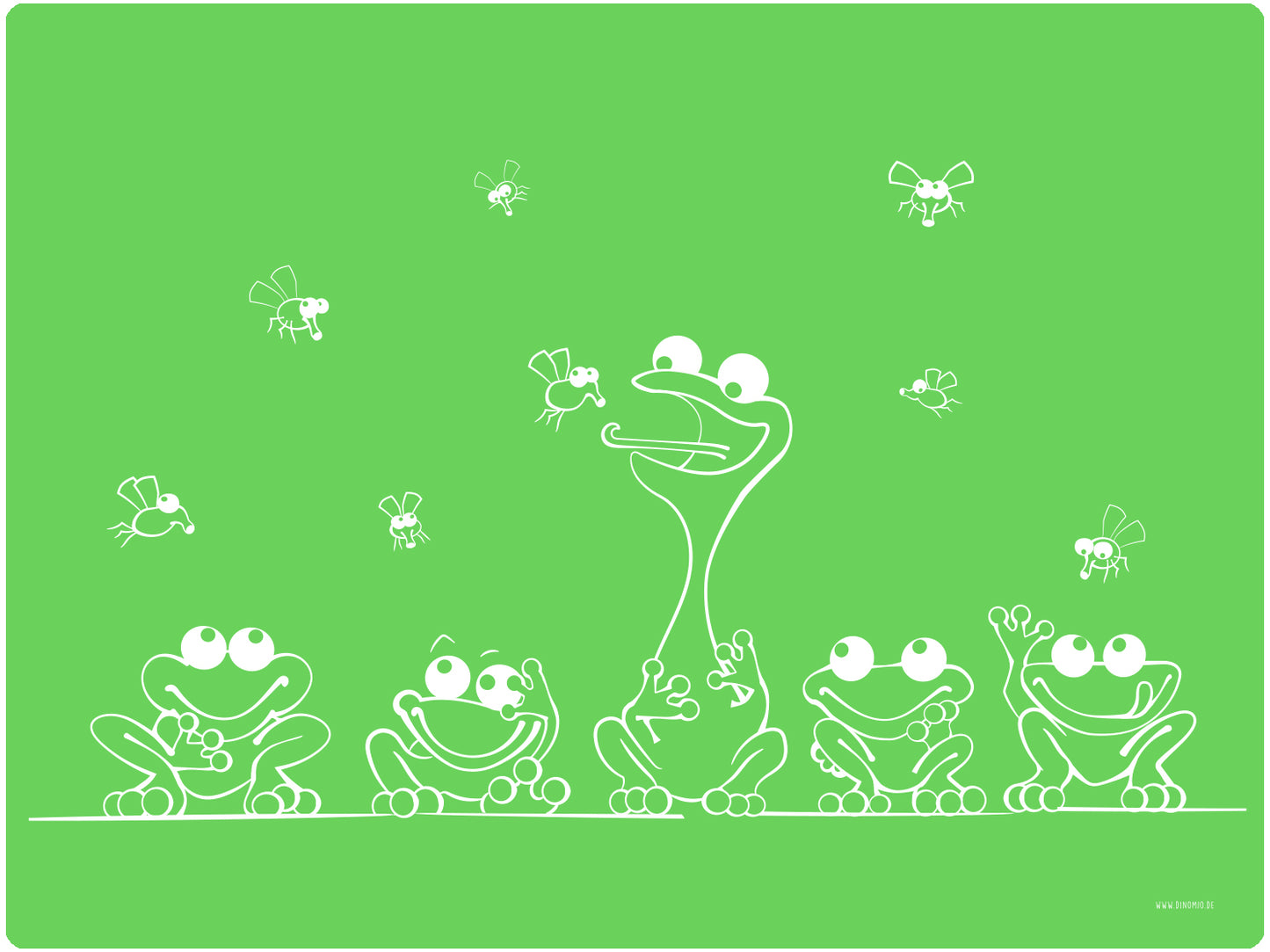 Silikon-Platzdeckchen für Kinder (Schule, Essen, Basteln) - Frosch grün Silikon-Tischset