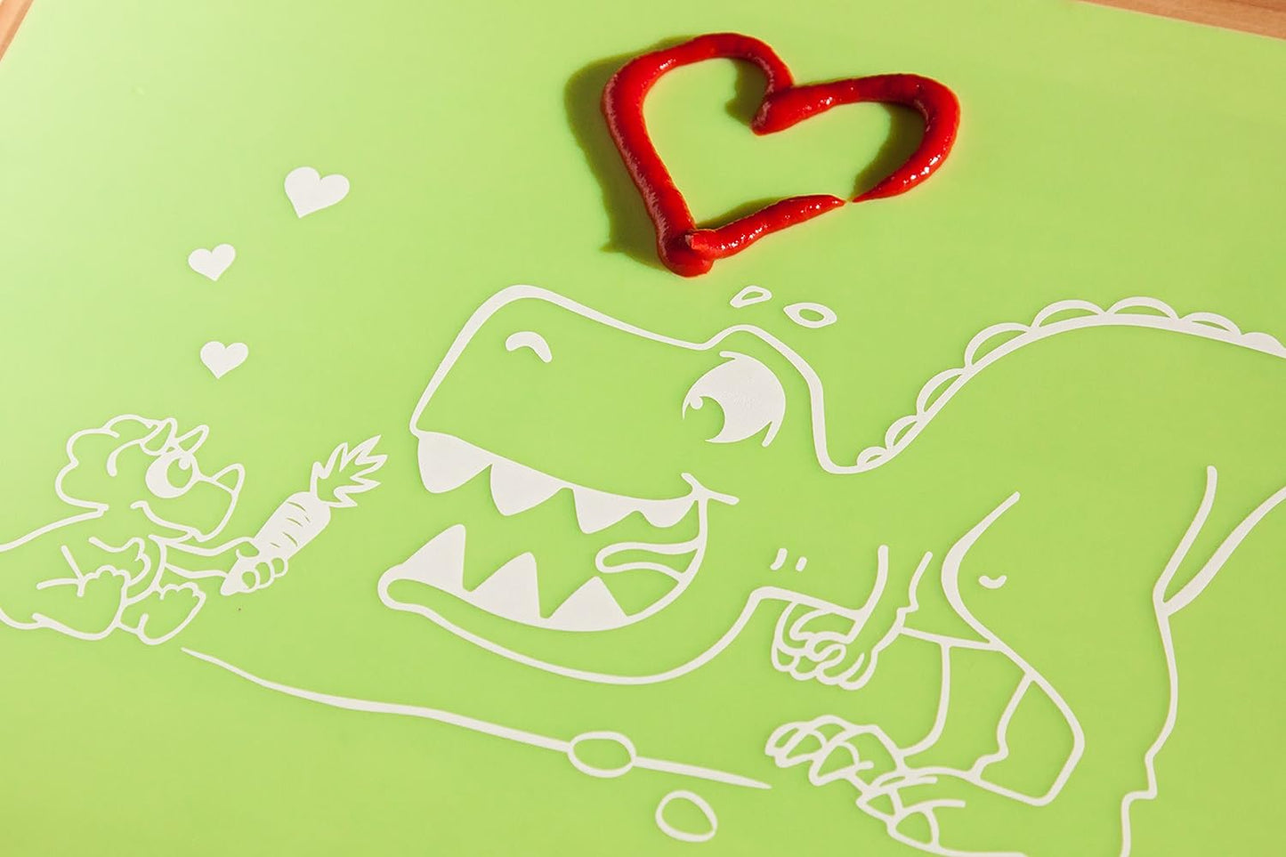 Dino silicone table mat green